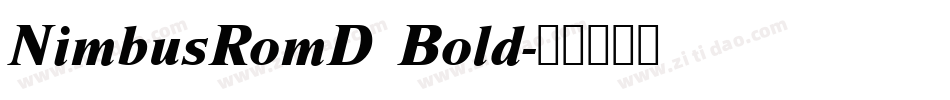 NimbusRomD Bold字体转换